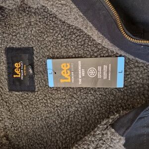 NWT Lee Sherpa Lined Canvas Work Vest Large